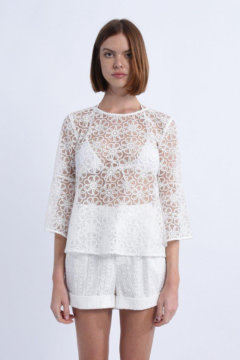 molly bracken Blouse large en dentelle