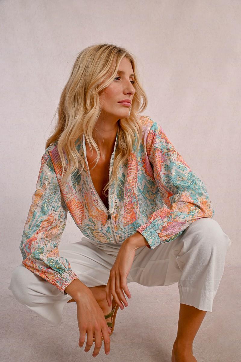 Molly Bracken Bomber Court Imprimé