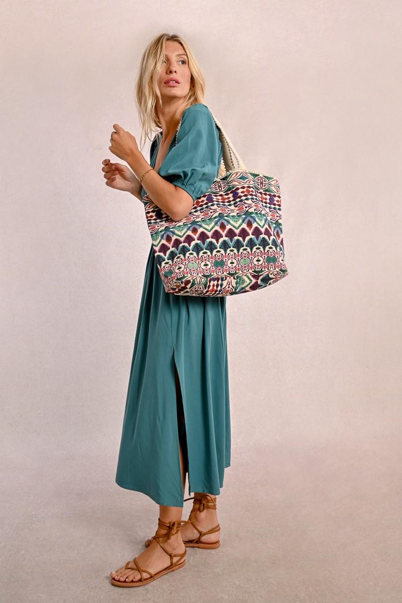 molly bracken Cabas imprimé ethnique