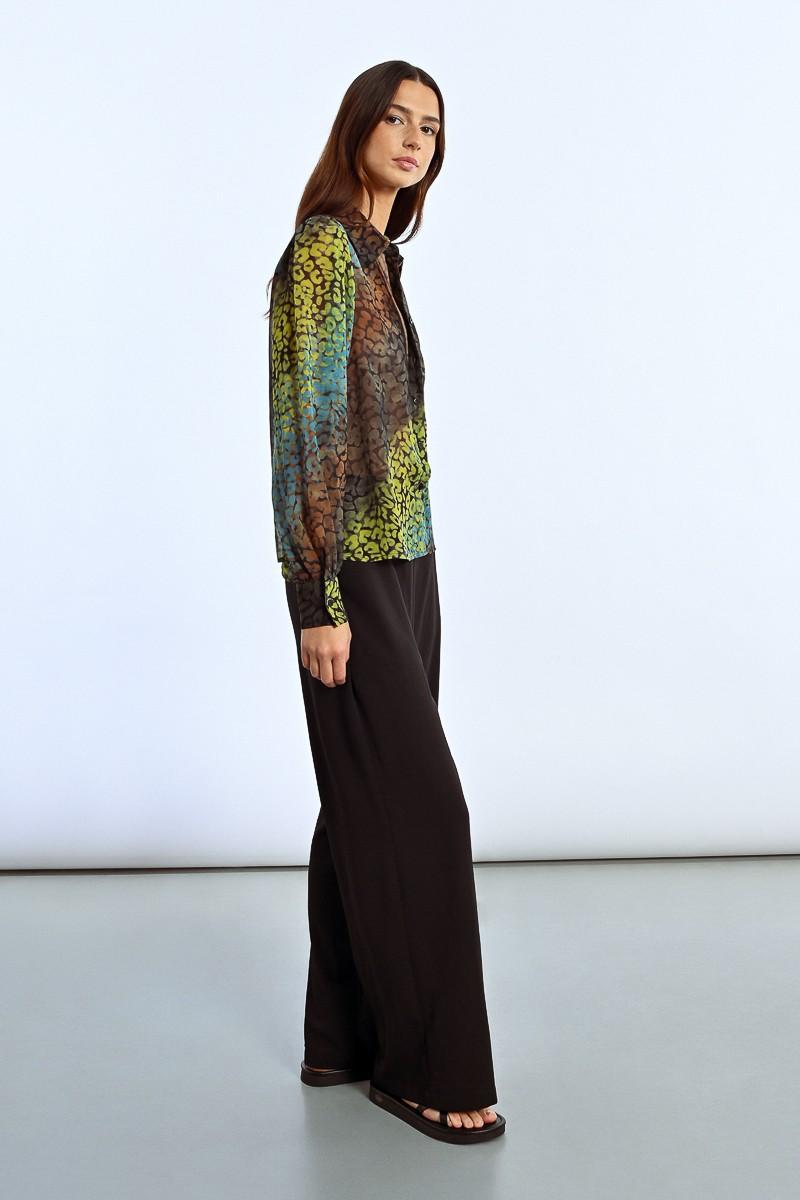 Molly Bracken Chemise Imprimée En Transparence