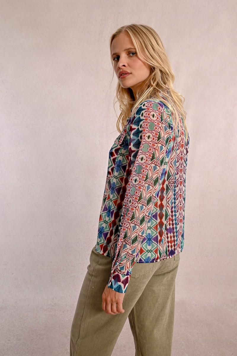 Molly Bracken Chemise Imprimée Poches à Rabats