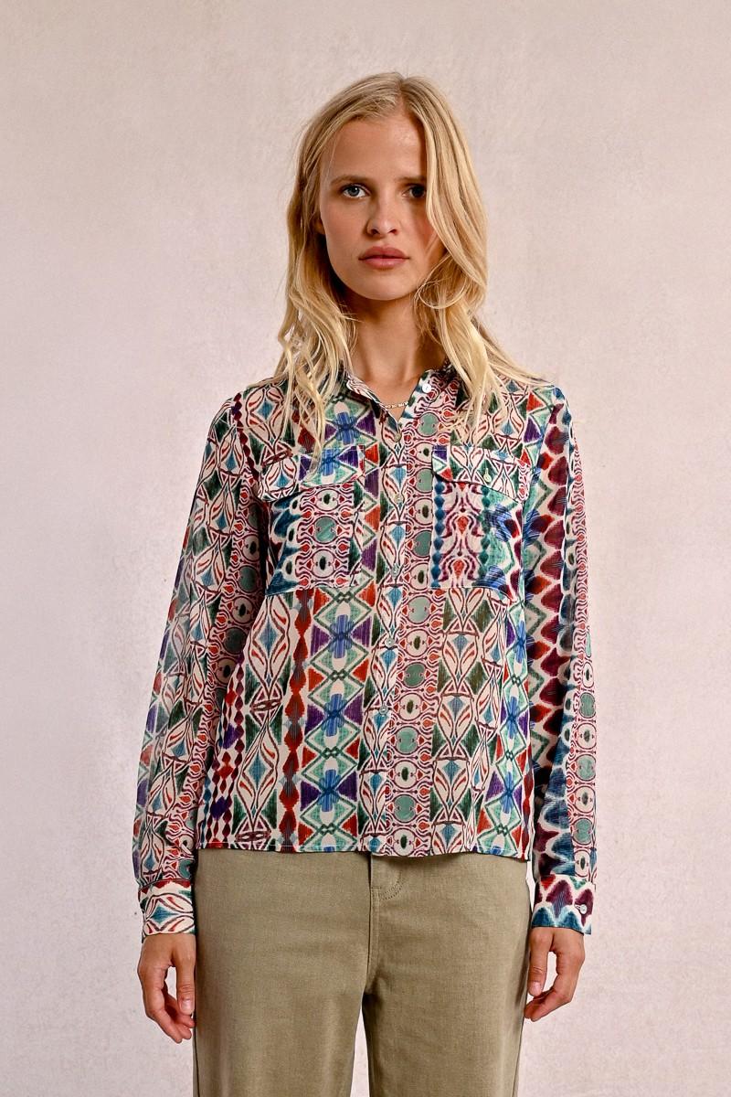 Molly Bracken Chemise Imprimée Poches à Rabats