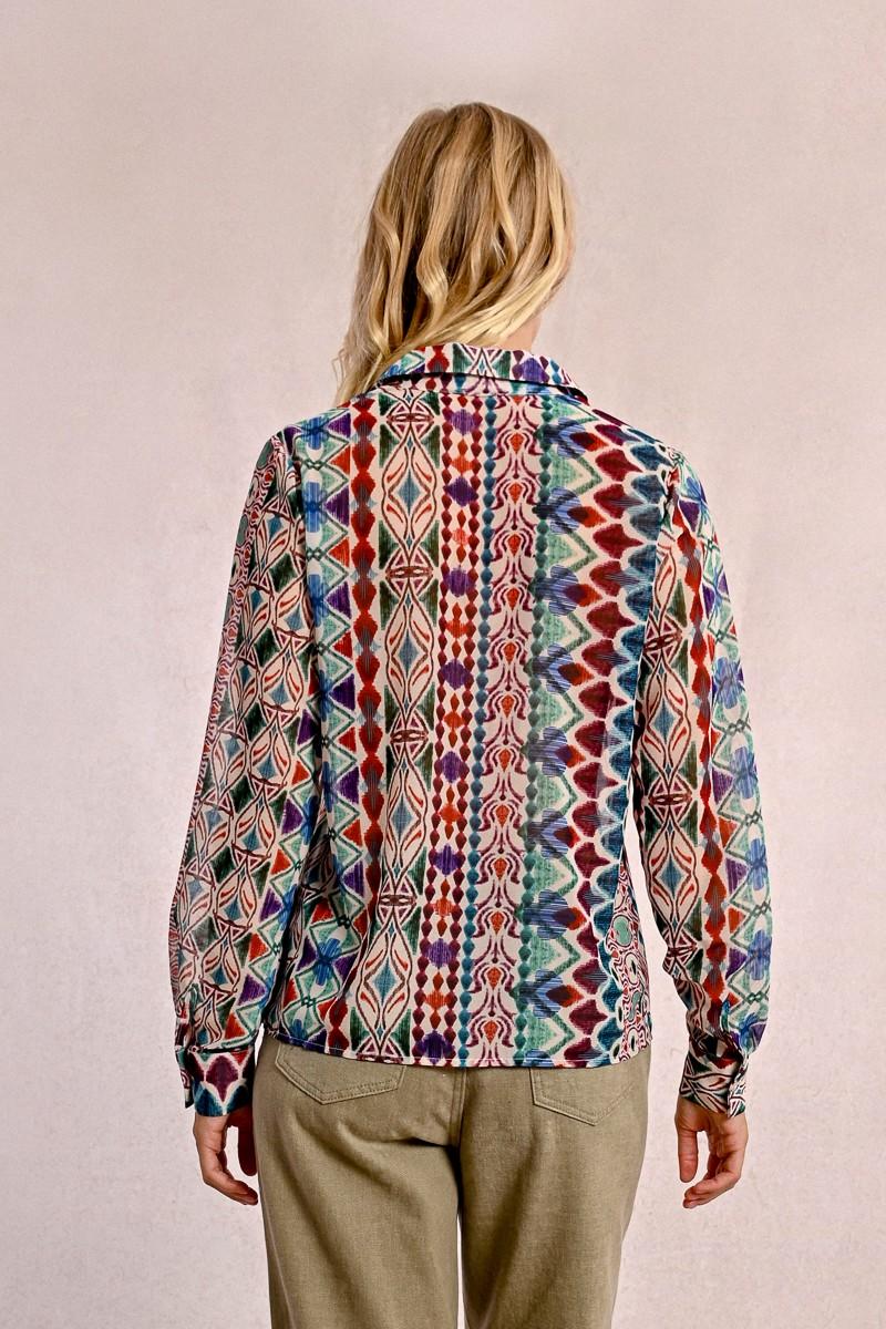 Molly Bracken Chemise Imprimée Poches à Rabats