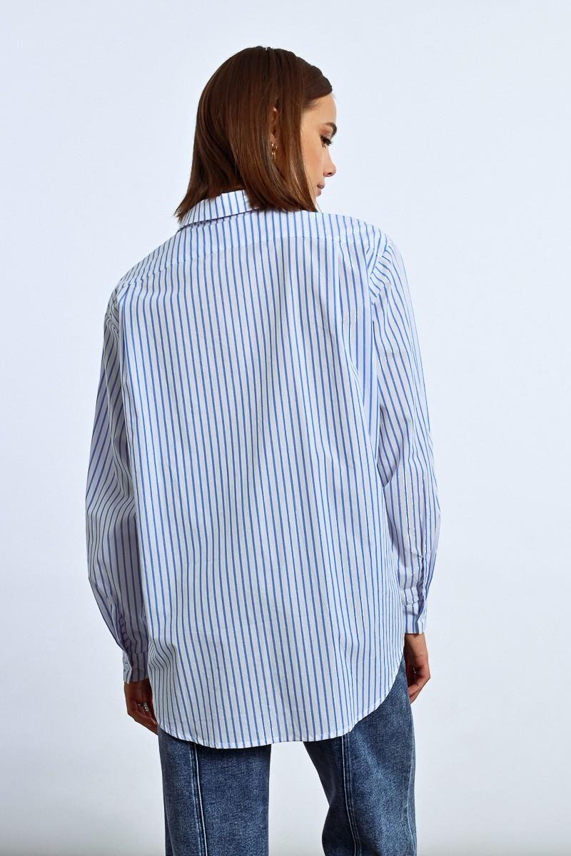 Molly Bracken Chemise Irisée Oversize à Rayures