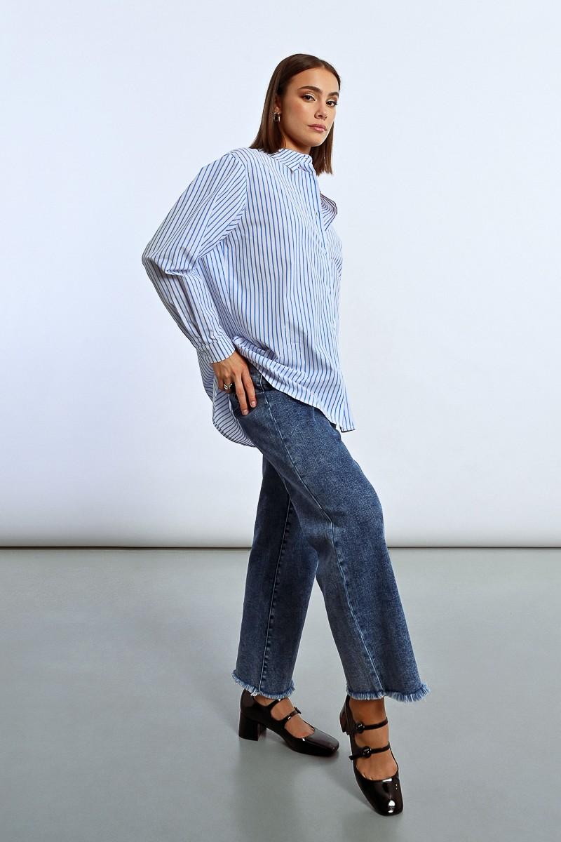 Molly Bracken Chemise Irisée Oversize à Rayures