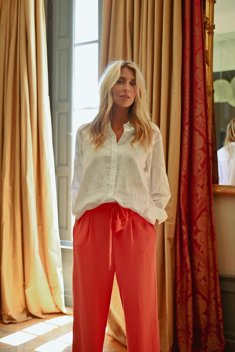 molly bracken Chemise oversize avec des broderies