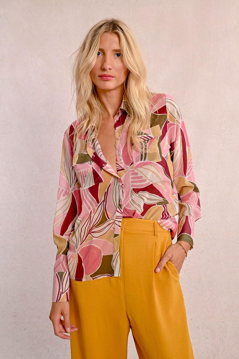 Molly Bracken Chemisier Fluide à Imprimé