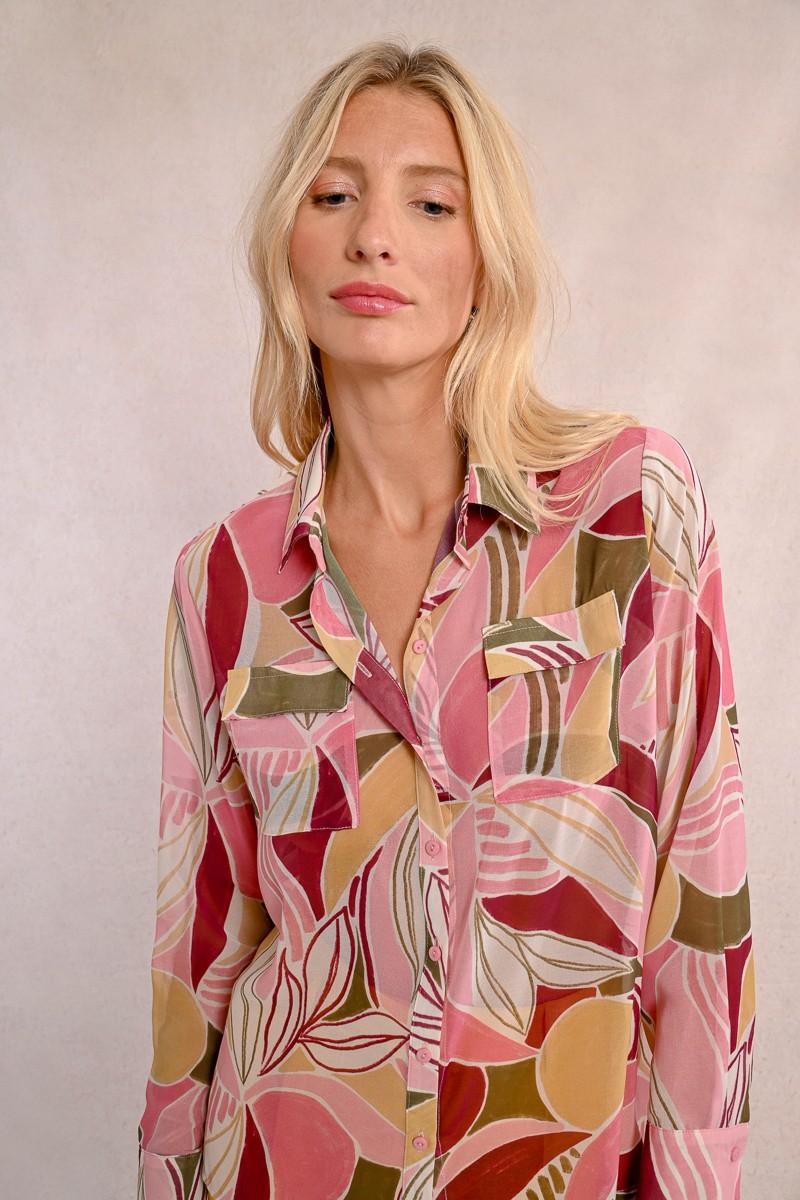 molly bracken Chemisier fluide à imprimé