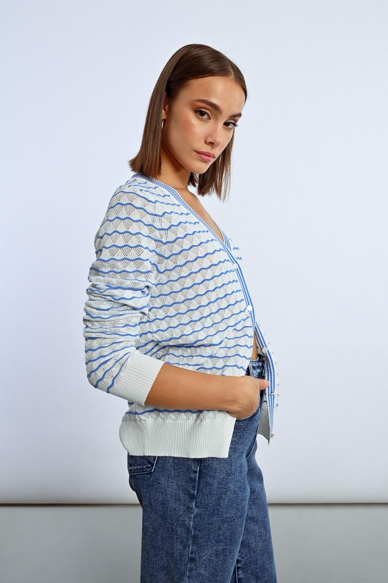 Molly Bracken Gilet Rayé Oversize