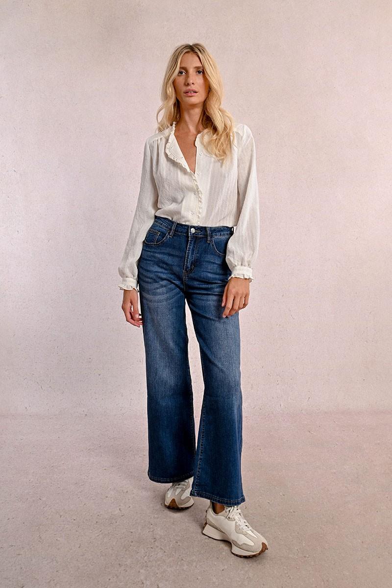 Molly Bracken Jeans Large à La Taille Haute