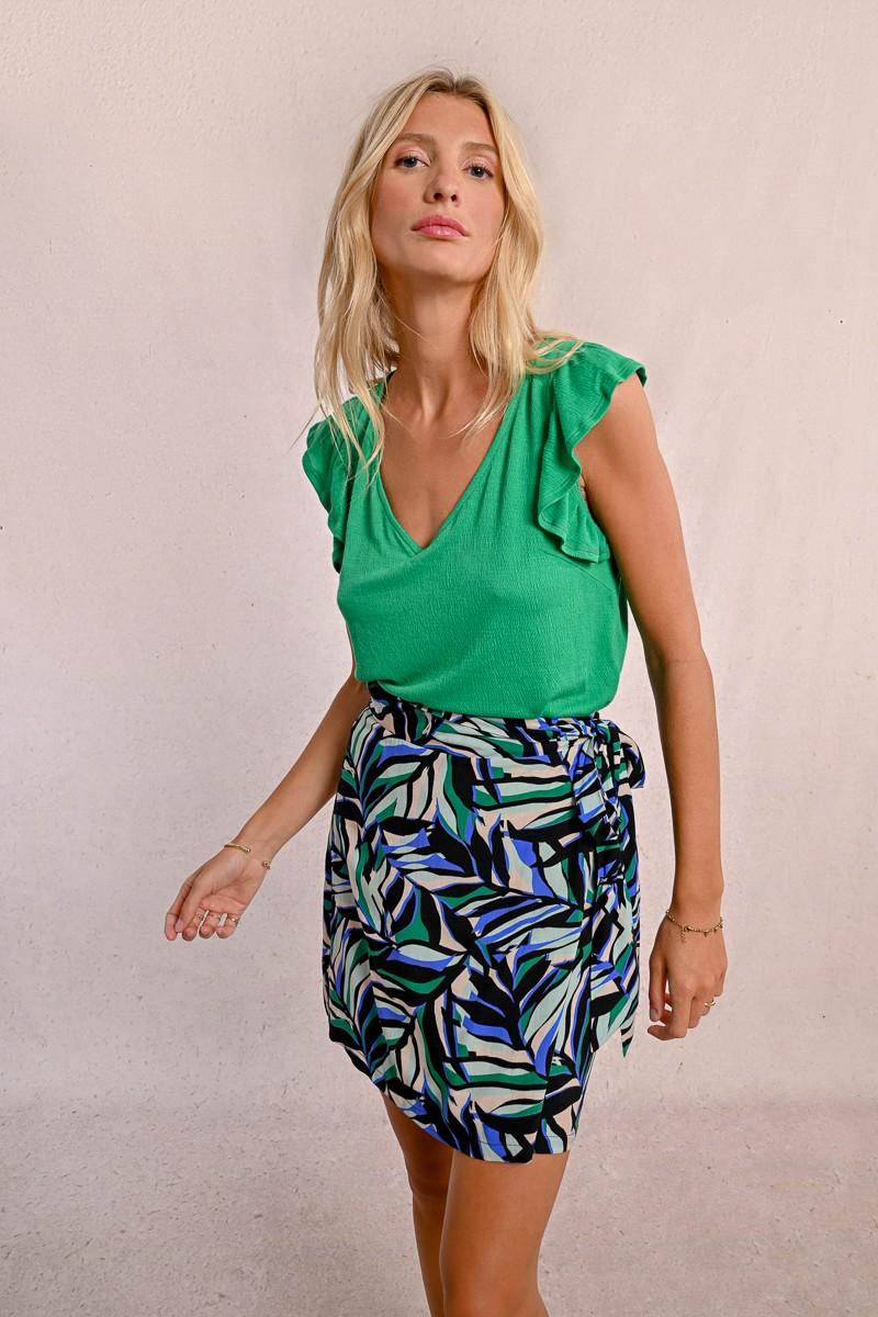 Molly Bracken Jupe Courte Portefeuille à Imprimé