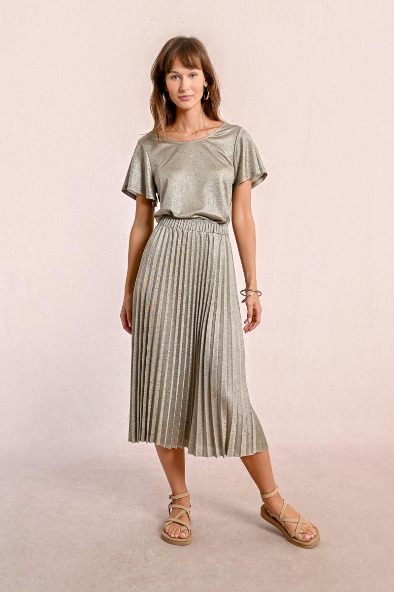 molly bracken Jupe longue plissée et irisée