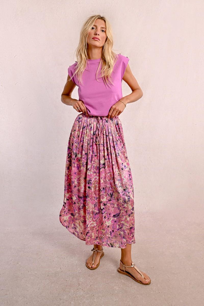 molly bracken Jupe plissée et imprimée