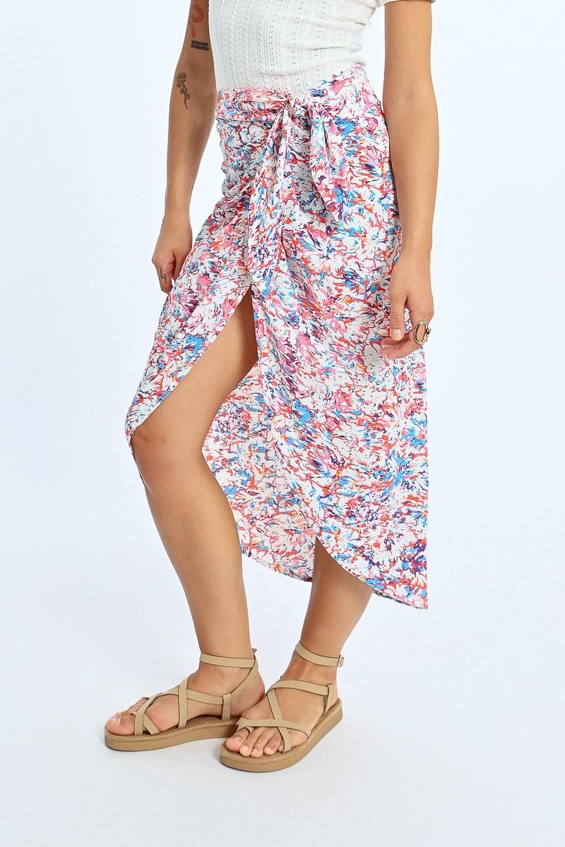 Molly Bracken Jupe Portefeuille à Imprimé