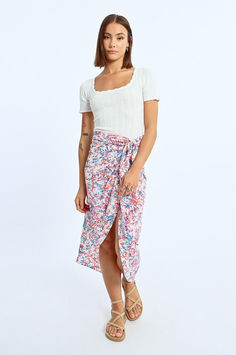 molly bracken Jupe portefeuille à imprimé