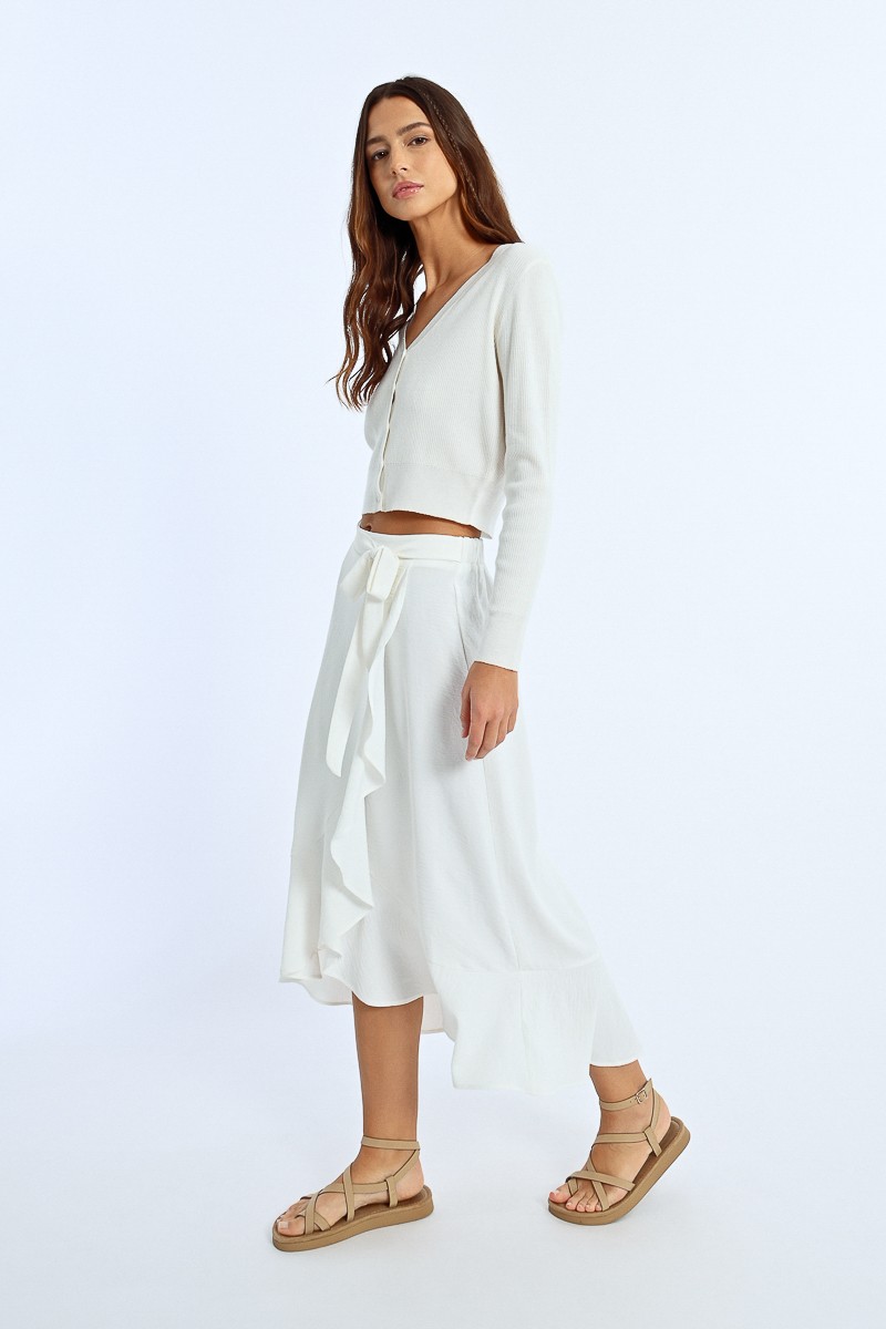 Molly Bracken Jupe Portefeuille Volantée