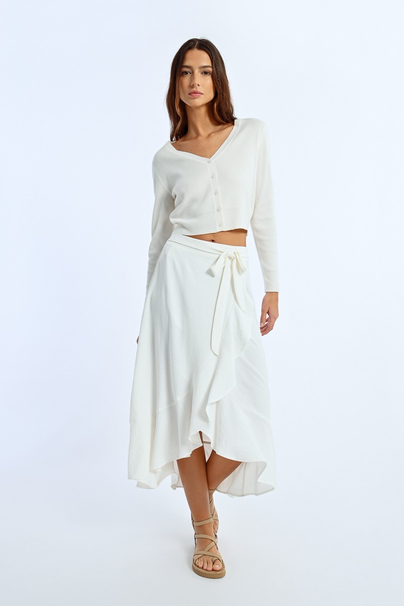 molly bracken Jupe portefeuille volantée