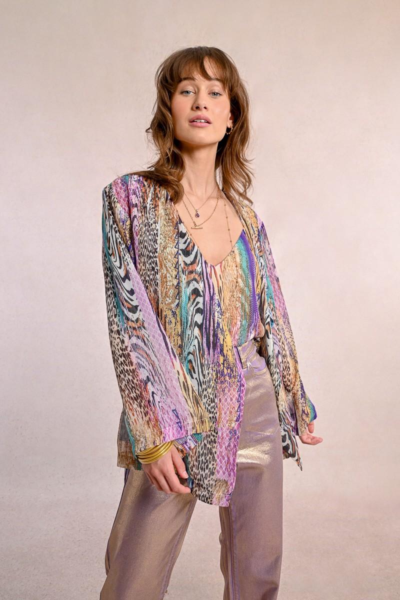 Molly Bracken Kimono Manches Longues à Imprimé
