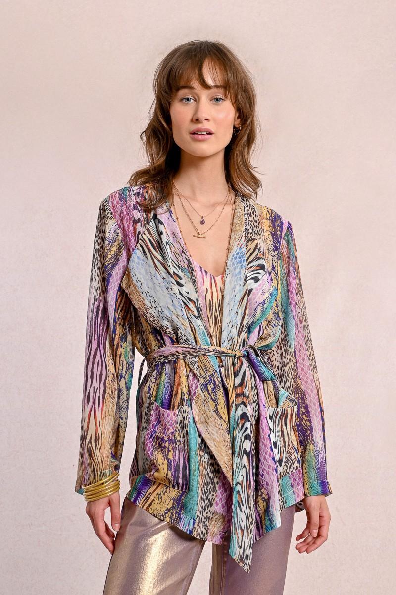 Molly Bracken Kimono Manches Longues à Imprimé