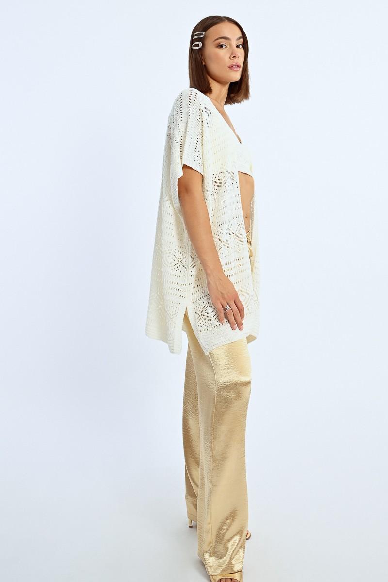 Molly Bracken Kimono Ouvert En Crochet