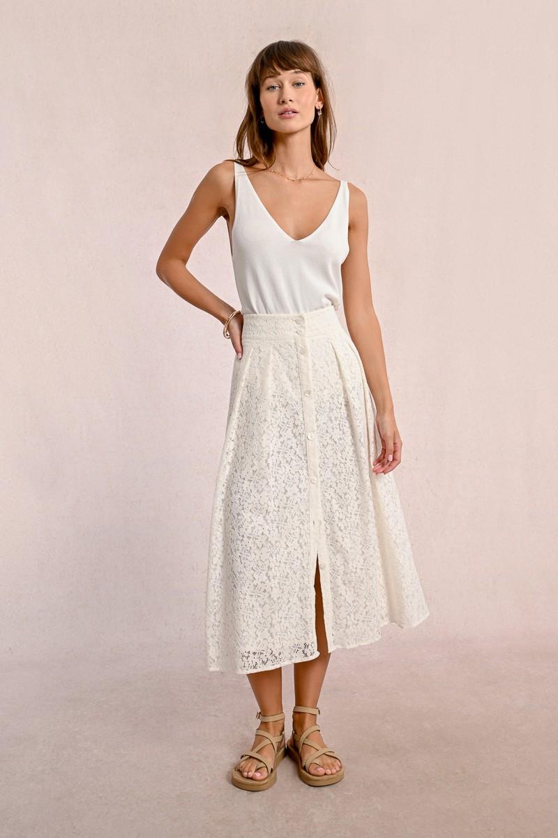 Molly Bracken Longue Jupe Boutonnée