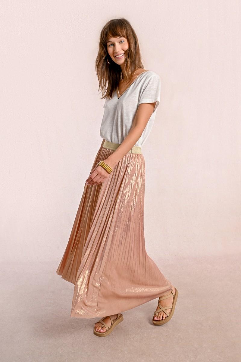 Molly Bracken Longue Jupe Plissée Et Irisée