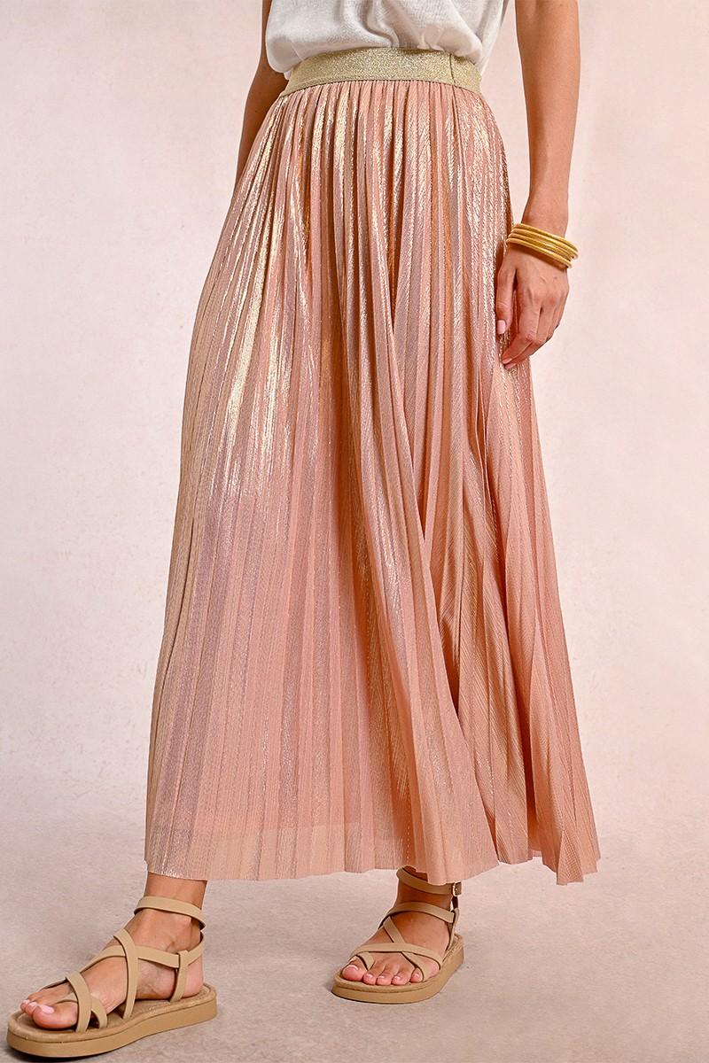 Molly Bracken Longue Jupe Plissée Et Irisée