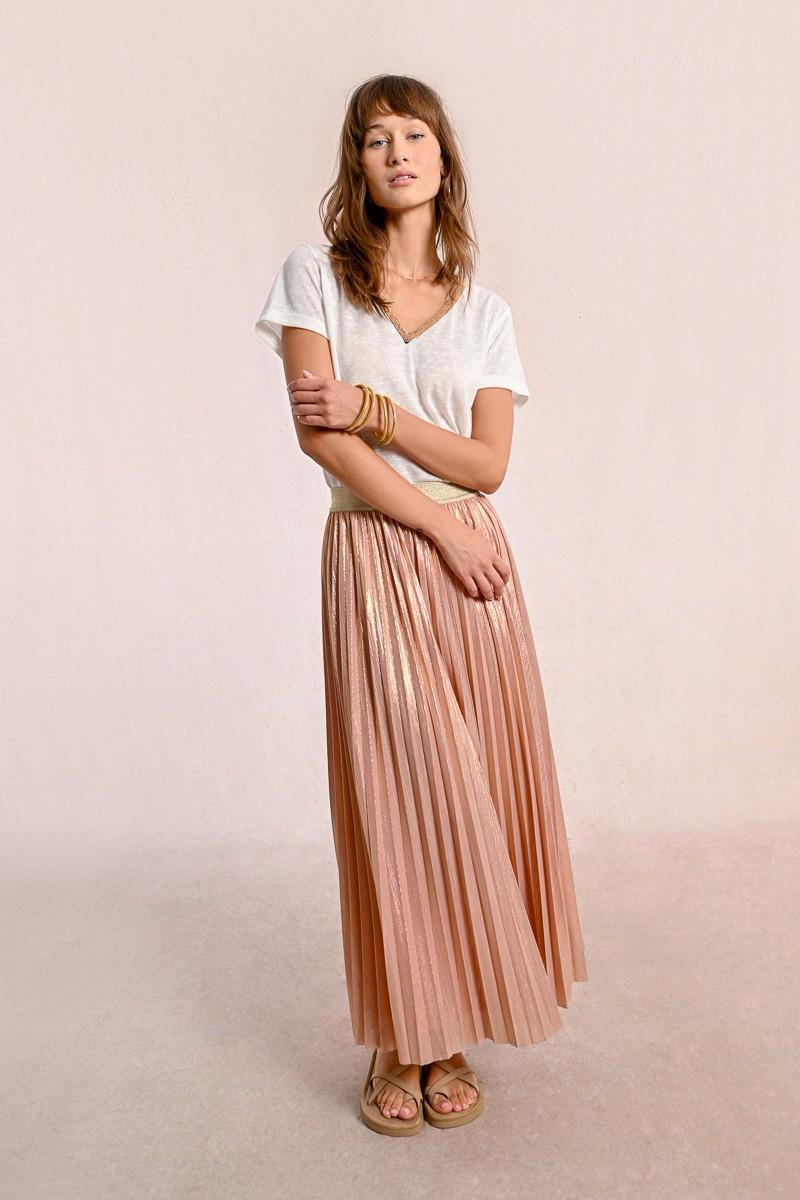 molly bracken Longue jupe plissée et irisée