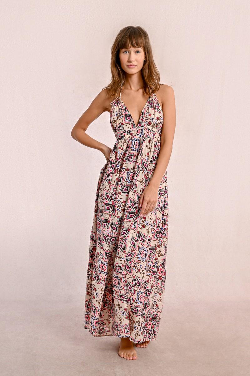 molly bracken Longue robe à imprimé ethnique