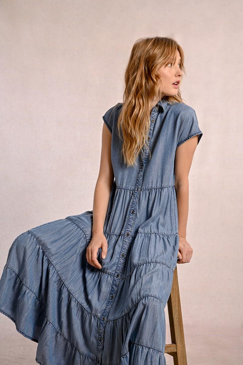 Molly Bracken Longue Robe Chemise à Volants