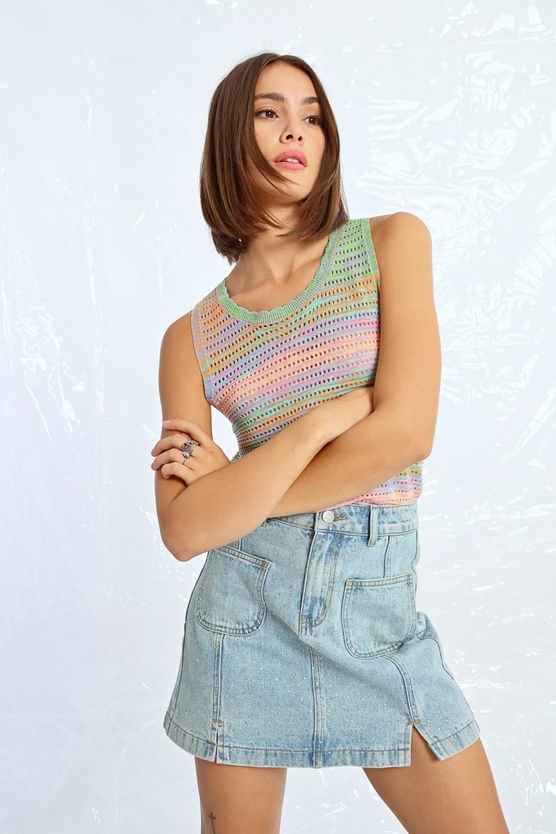 Molly Bracken Mini-jupe En Denim