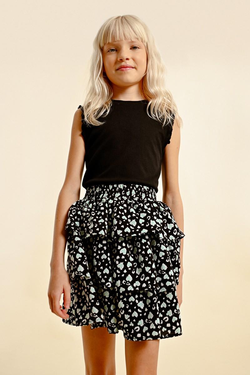 molly bracken Mini-jupe imprimée à volants