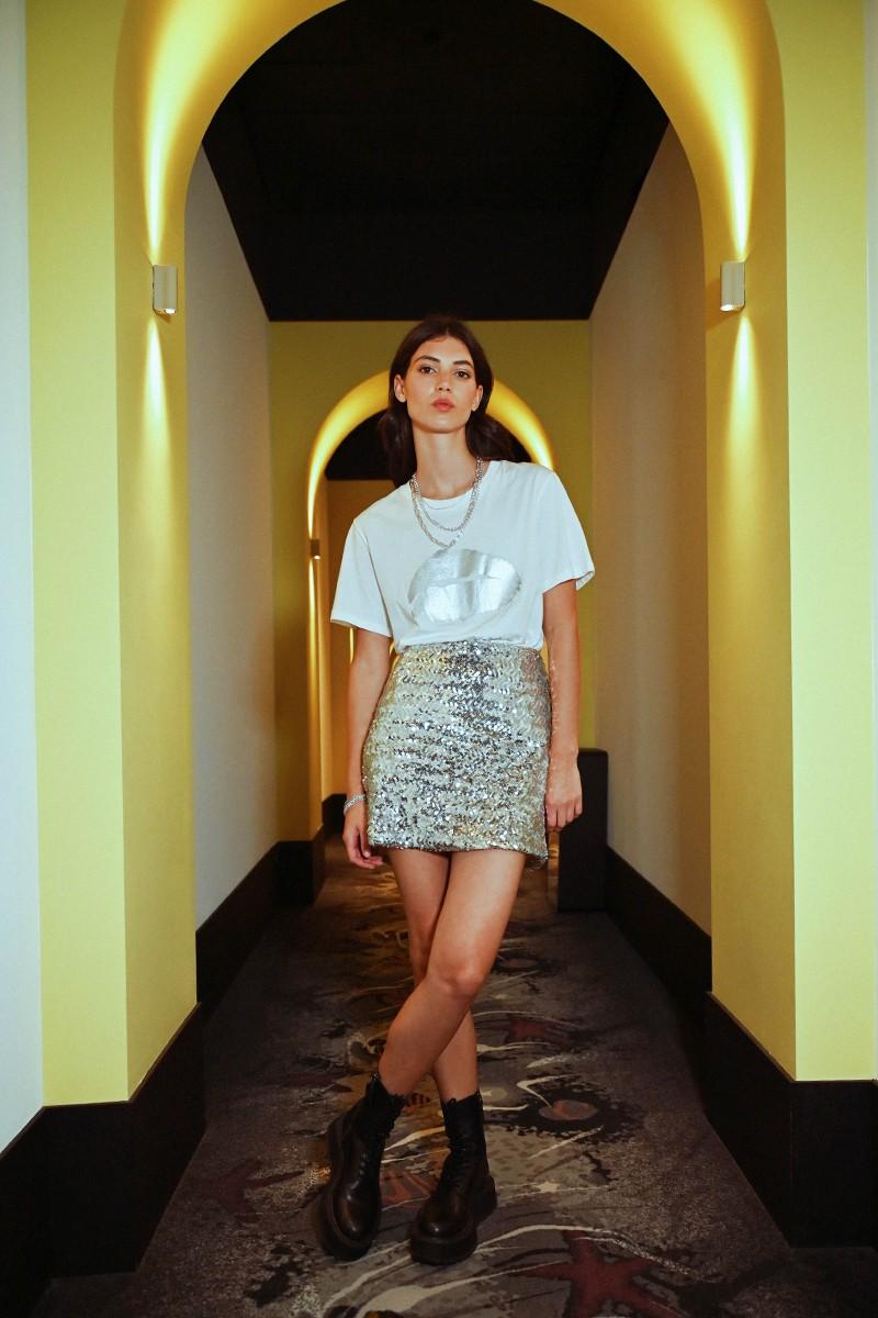molly bracken Mini-jupe sequins