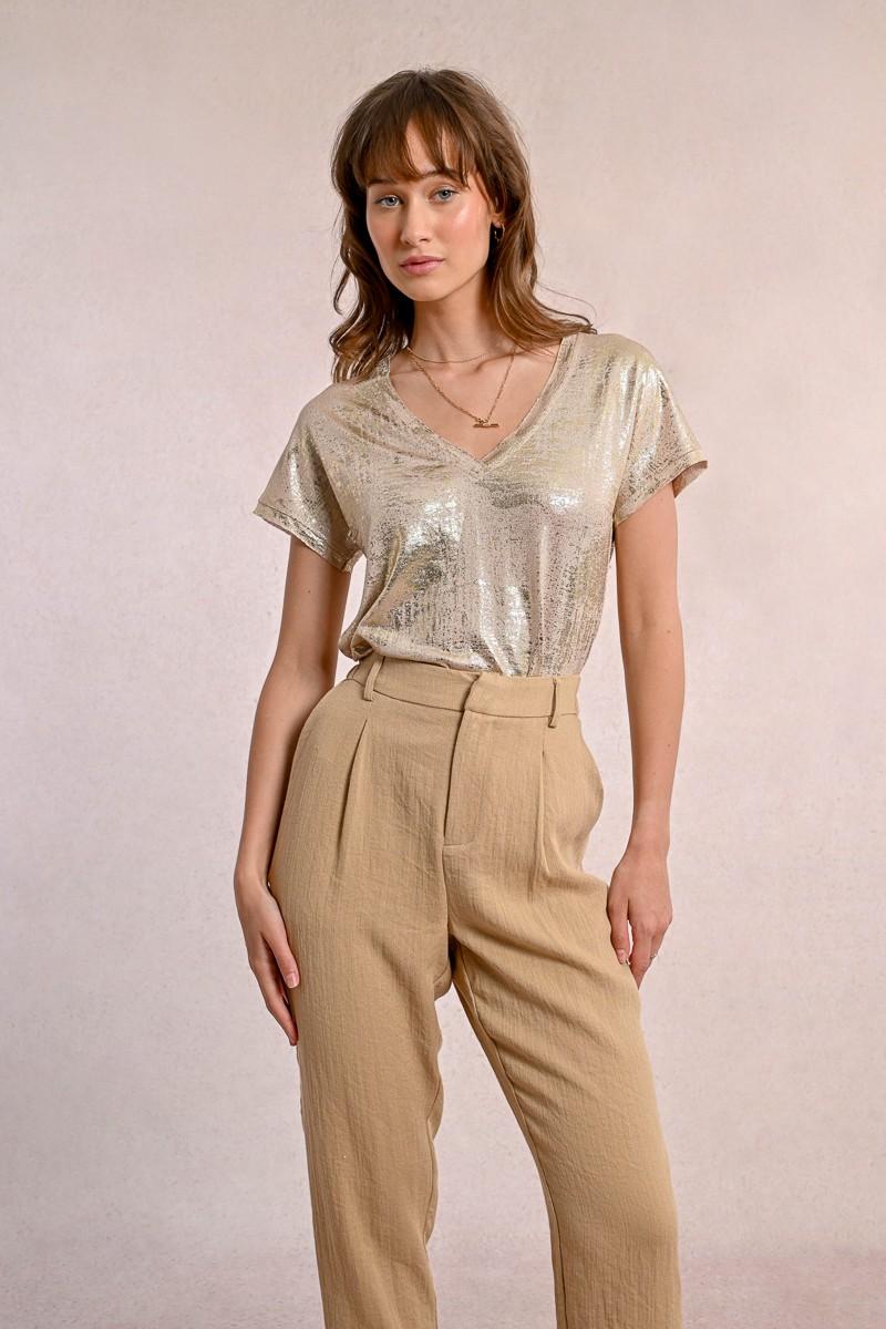 Molly Bracken Pantalon Carotte En Lin