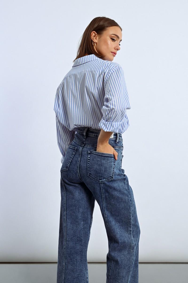 Molly Bracken Pantalon Droit à Franges