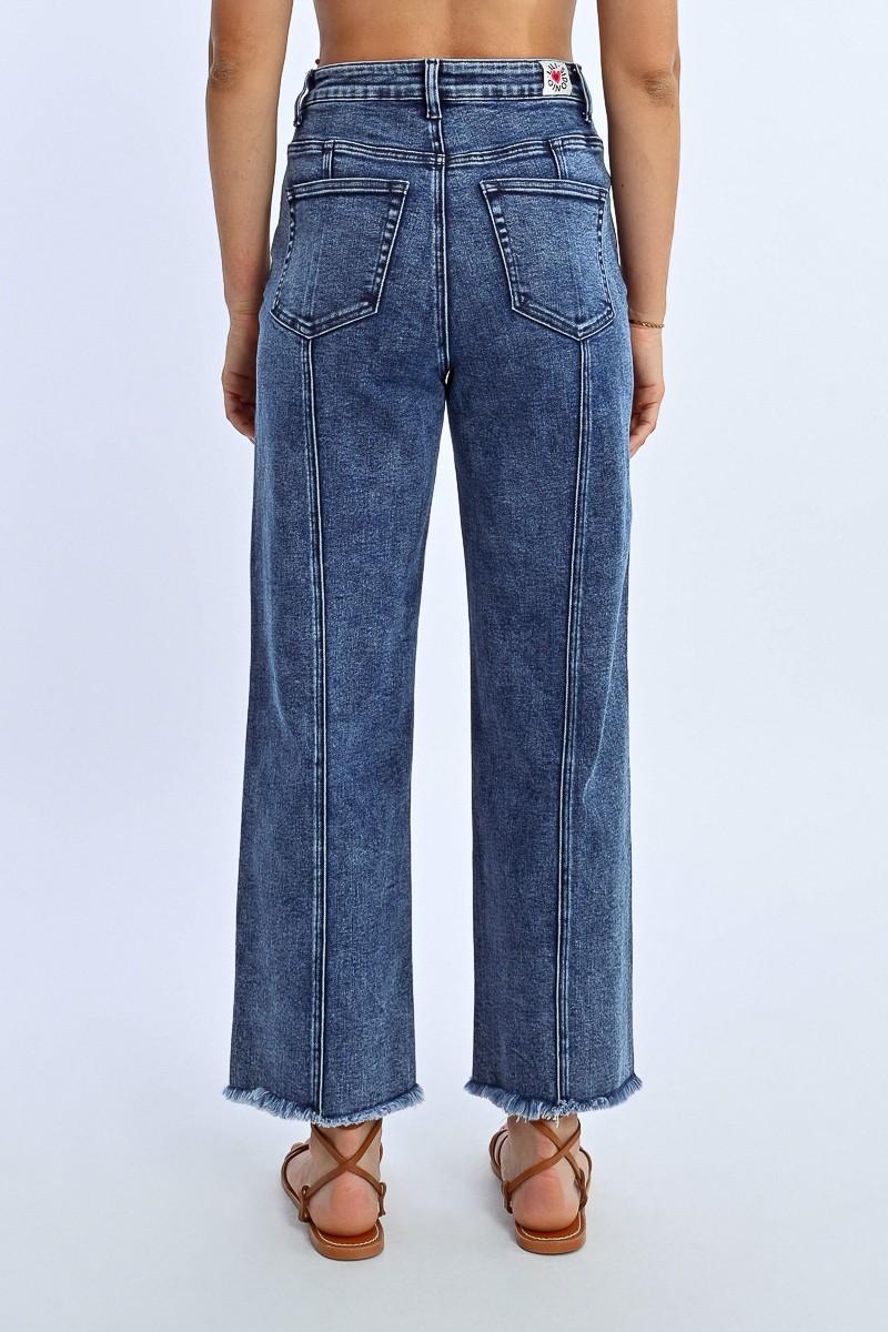 Molly Bracken Pantalon Droit à Franges