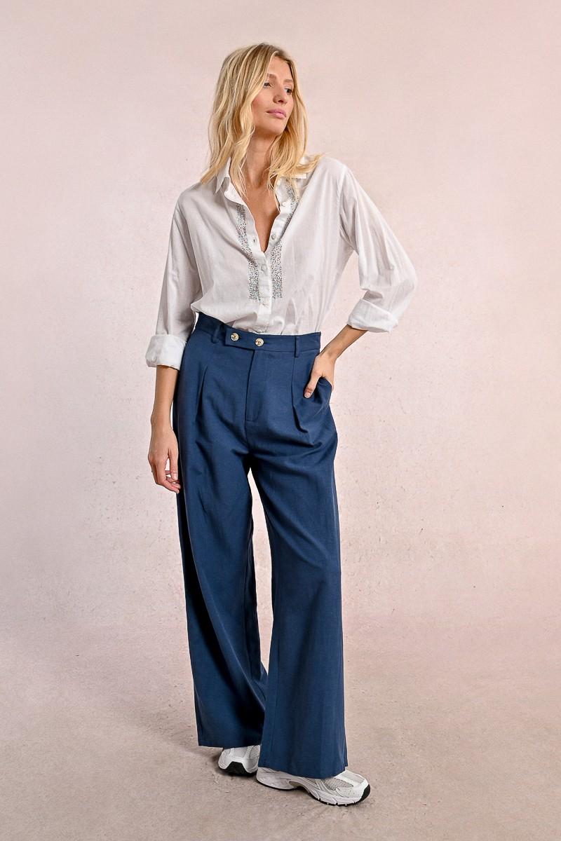 Molly Bracken Pantalon Droit à Pinces