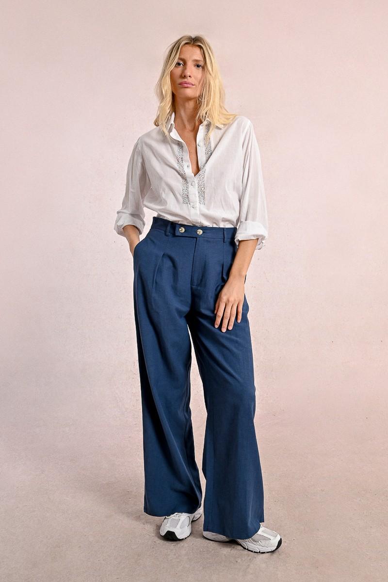 molly bracken Pantalon droit à pinces