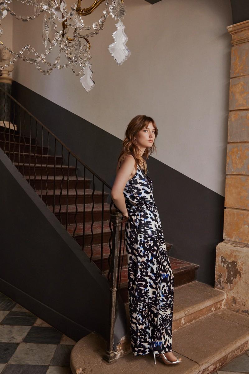 molly bracken Pantalon droit et large à imprimé