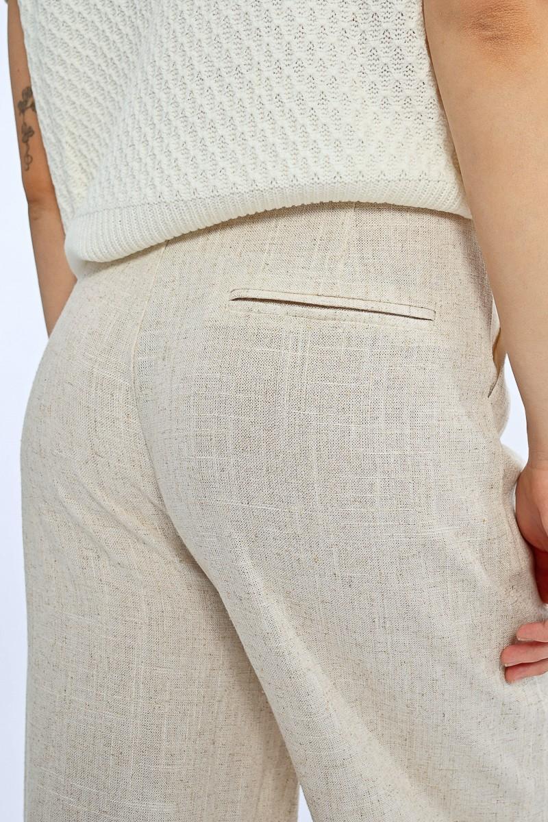 Molly Bracken Pantalon En Lin à Pinces