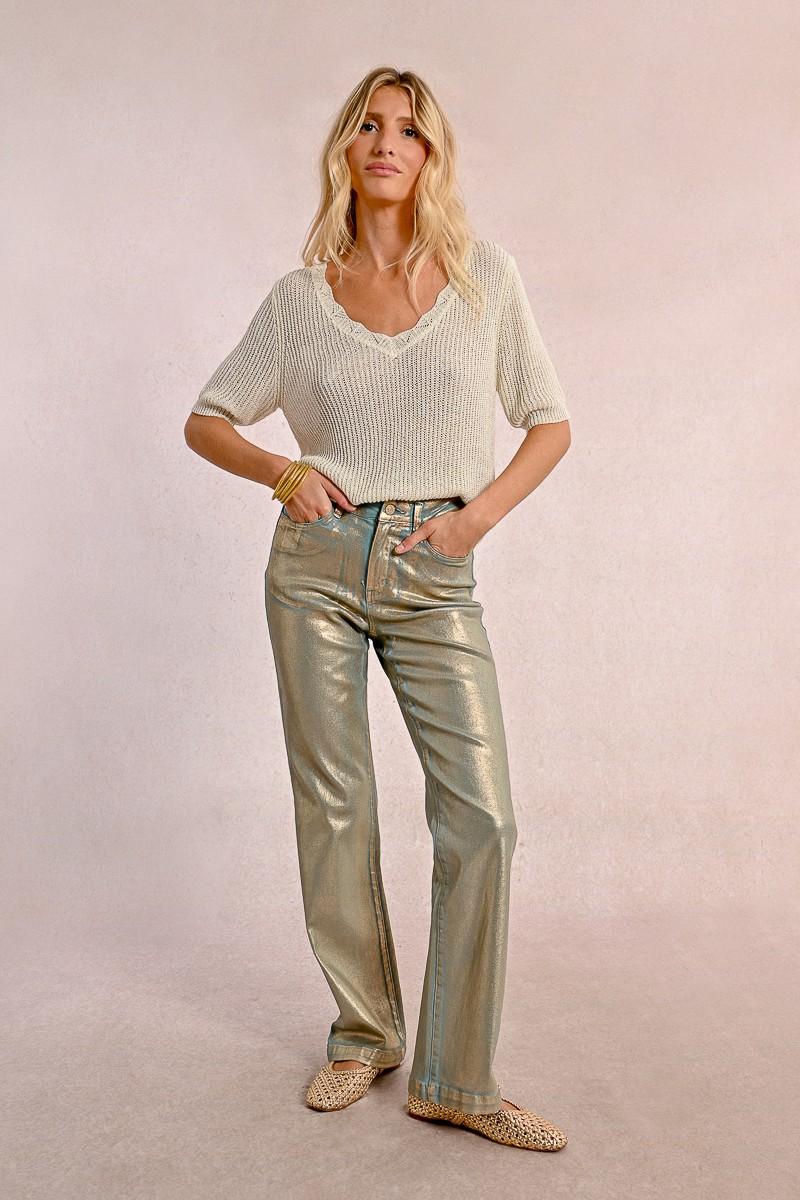 molly bracken Pantalon enduit