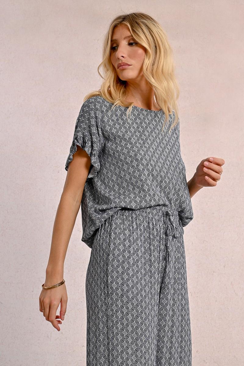 Molly Bracken Pantalon Fluide Imprimé