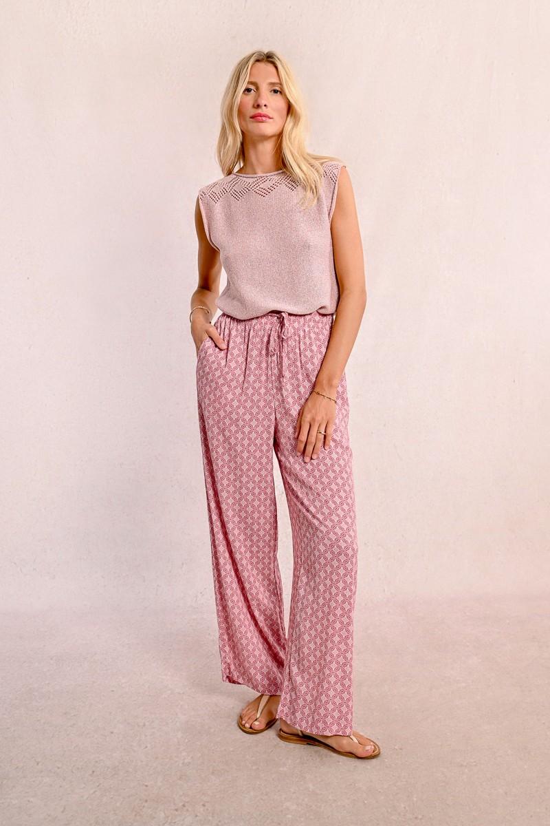 Molly Bracken Pantalon Fluide Imprimé