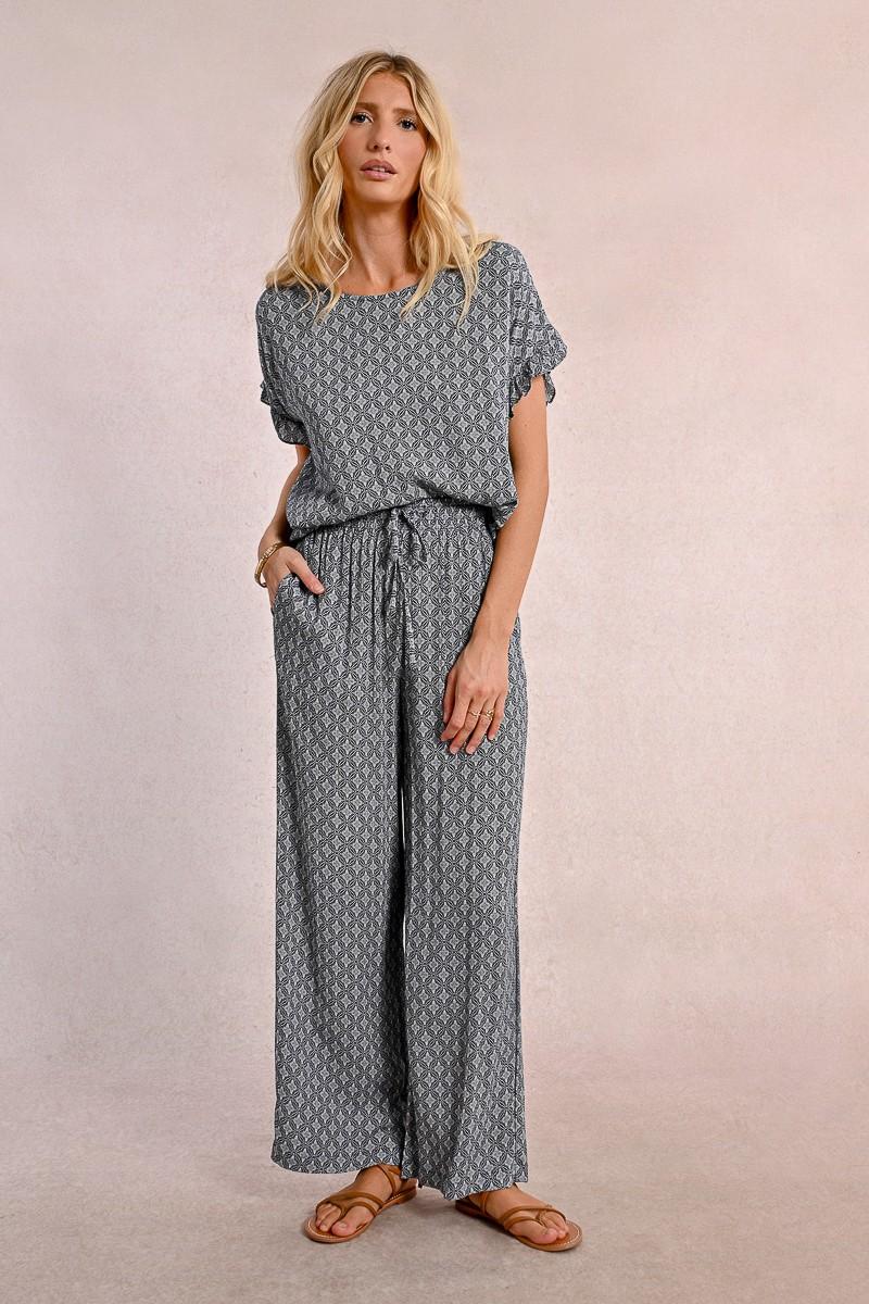 molly bracken Pantalon fluide imprimé