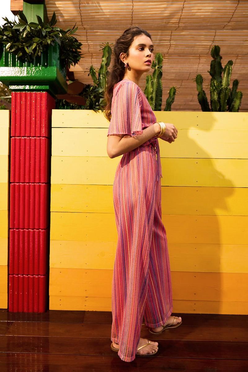 Molly Bracken Pantalon Fluide Rayé