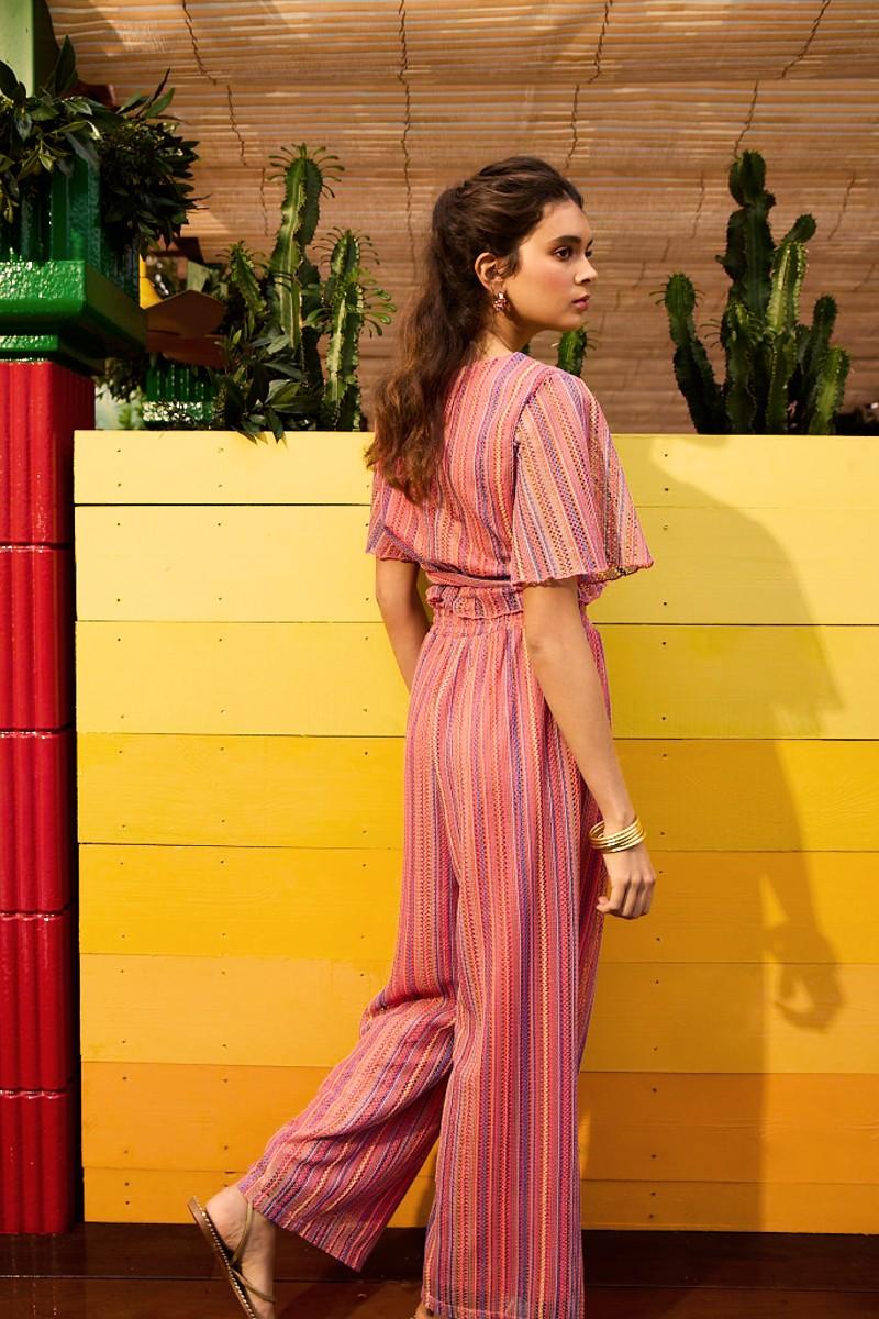 Molly Bracken Pantalon Fluide Rayé