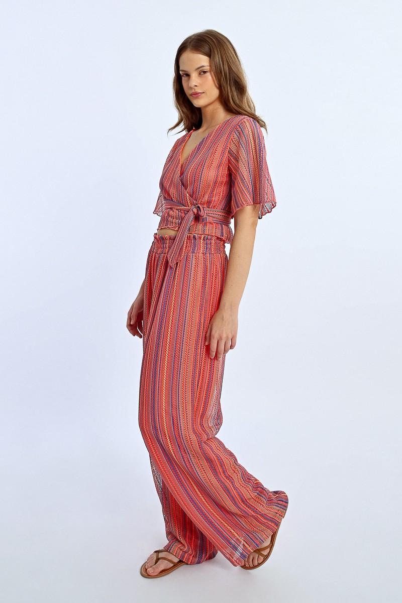 Molly Bracken Pantalon Fluide Rayé