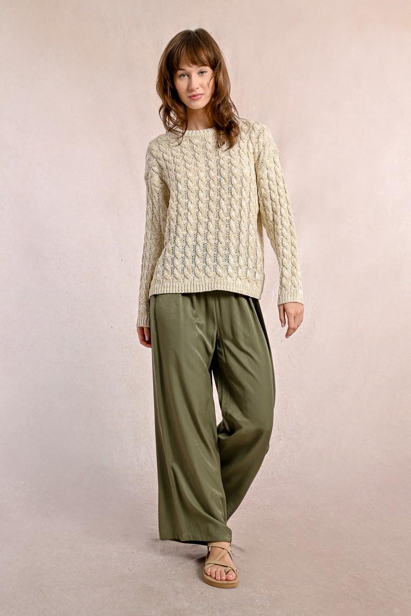 Molly Bracken Pantalon Fluide Taille Haute