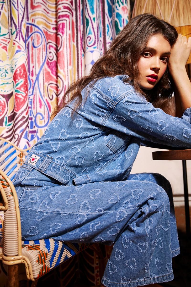 Molly Bracken Pantalon Large à Motif Cœur