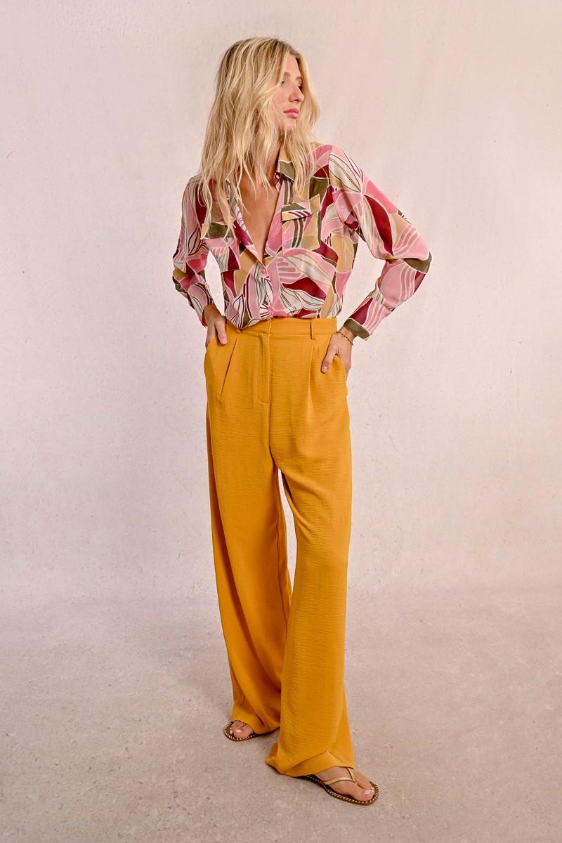 Molly Bracken Pantalon Large à Pinces